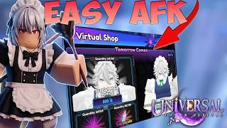 *EASY AFK* METHOD to SOLO FARM VIRTUAL REALM for Scarlet Maid | Universal Tower Defense