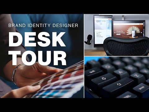 2024 Home Office Tour & Desk Setup as a Brand Designer Chicago #desksetup #homeofficesetup #wfhsetup