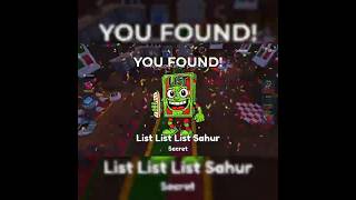 HOW TO GET SECRET LIST LIST LIST SAHUR! 📜✨ #robloxshorts #roblox #findthebrainrot #brainrot