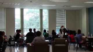 CS4ALL students have lunch with Auburn University mascot, Aubie!