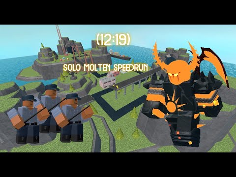 (12:19) Solo Molten speedrun with warden in Tower Defense Simulator