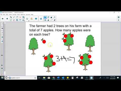 Word Problem - decomposing apple/tree review