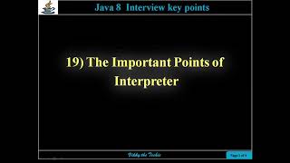 19. Java Interpreter - Important Points