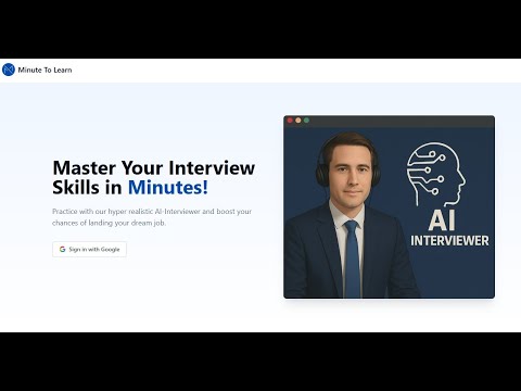 Welcome to Minute To Learn Product Demo