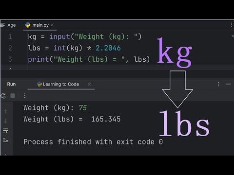 KG to LBS in Python