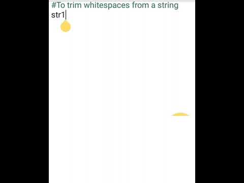# To trim whitespaces in a string #python #basics
