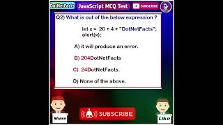 JavaScript MCQ Test (Day-02)🔥 | JavaScript Interview Questions And Answers | #shorts | #javascript
