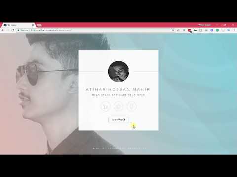 Atihar Hossan Mahir - VCard Preview