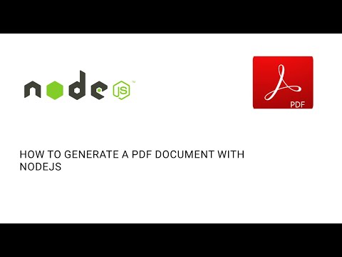 How to generate a PDF Document with NODEJS