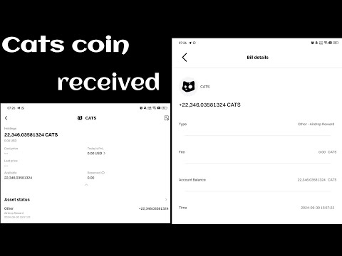 Cats coin receive successful airdrop withdrawal successful cats coin same coin exchange