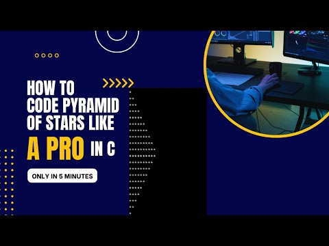How to code pyramid of stars in C?|Programming in C|Programming video.