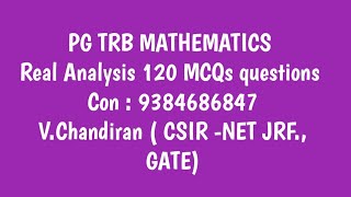 Real analysis 120 MCQs con:9384686847