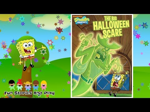 SPONGEBOB SQUAREPANTS "THE BIG HALLOWEEN SCARE"- Kids Stories Read Aloud Along | Fun Stories Play