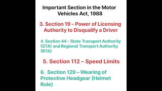 #motivation #civilserviceexam #aspirantlife Motor vehicle act 1988 important section for EI