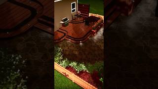 Killer 3D Curved Deck Design With Landscaping & Patio #designer #design #winnipeg