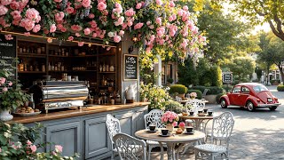 Morning Spring Jazz Music 🌸 Smooth Jazz Music at Cozy Garden Coffee Shop Ambience to Calm Your Mind