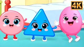 Five Little Shapes | Learn Shapes for Kids | Colors & Counting Song
