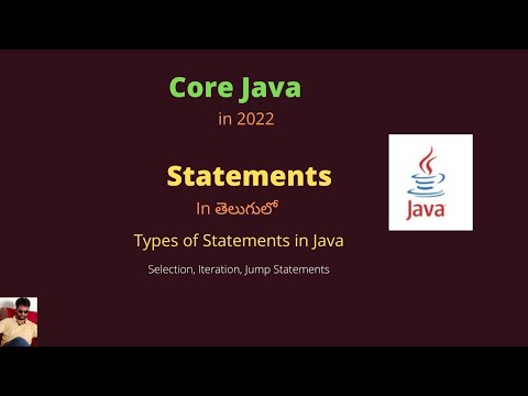 Java | Complete Statements(Selection, Loop & Jump) in Java | in Telugu | #tvstreetechnologies