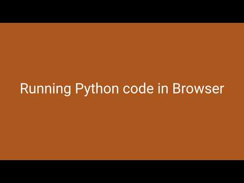 2. Running Python programs in Browser