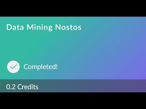 Data Mining Nostos assessment (0.2 Credits) || Fresco Play
