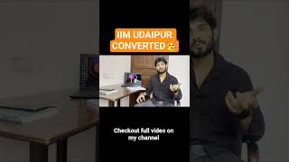 CAP Result Out | Converted IIM Udaipur #iim #iimcalls #iiminterview #iimudaipur #capresults