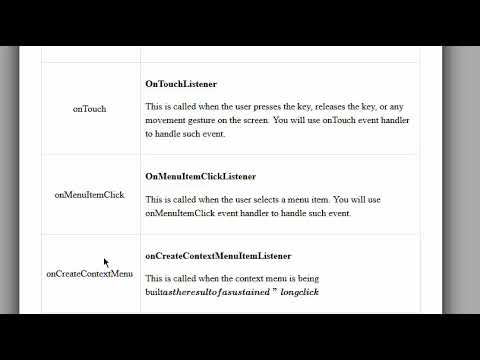 Android tutorials for Begineers 10 how Android event Handler events work