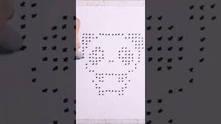 Hand Drawn Pixel Art - Drawing a PANDA! #pixelart #panda #draw #art #shorts