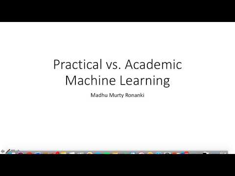 Practical VS Academic Machine Learning