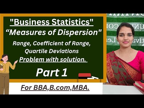 Range, Coefficient of Range & Quartile Deviations||Business Statistics #businessstudieswithjayanthi