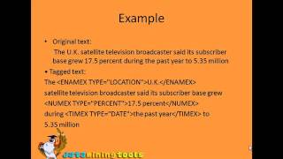 Textmining: information extraction