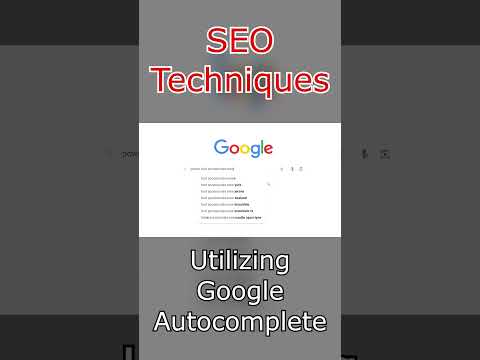 Search Engine Optimization - Utilizing Google Autocomplete #shorts #seo #internetmarketing