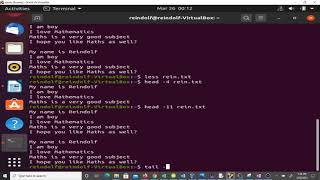 Scientific Computing Lesson 3 (cat, more, less, tail and head commands)