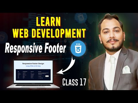 How to Create a Responsive Footer Using HTML & CSS | Learning Hub by Ch Usman