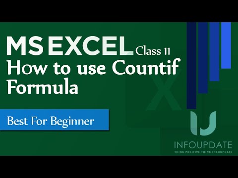 MS Excel COUNT IF Formula in Excel  Tutorial l EXCEL FORMULA