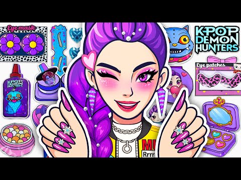 Paper DIY💖Unboxing KPOP DEMON HUNTERS Rumi 💍 Skincare + Makeup 🏠💄 MINIATURE House | Tana Cube