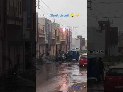 ⚡Short circuit ☔ heavy rain#hyderabad #rain #viralshorts @TinTin1M #currentaffairs #facts