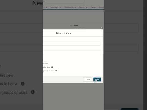 Salesforce 101: Create List View #shorts