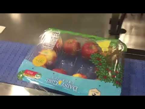 Tray Sealing Machine for Apples with Film Seal