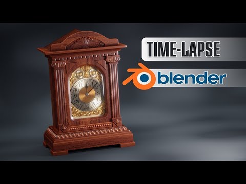 Old clock. Blender, Cycles. Time-lapse