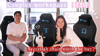 COUPLES WORKSPACE SETUP | SECRETLAB CHAIR REVIEW | Organise your workspace | Maximise productivity