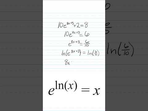 How to Solve Exponential Equations Using Natural Logs | #shorts #maths #exponentialequations #math
