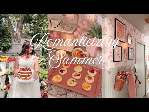 Romanticizing Summer ☀️🍒 sunny days, cottagecore bridal shower, crafting, enjoying the little things