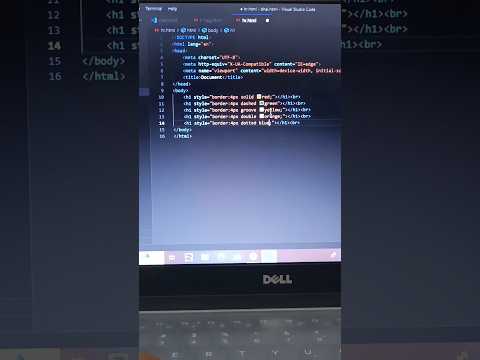 Border Style in HTML | CSS | Webdeveloper | #trending #shorts