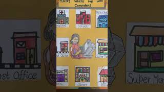 💻 “WOW! 🤯 Where Do We Use Computers Every Day? 🏫🏥🏦 | Fun Learning for Kids! 🎉 #shorts