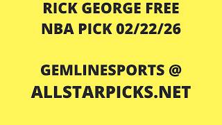 FREE NBA PICK February 22, 2026 from Rick George