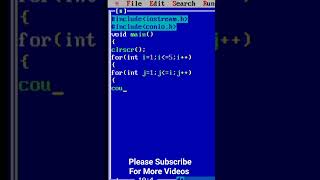 #3 Pattern Program in C++ #coding #programming #computerscience #shorts #pattern #cprogramming