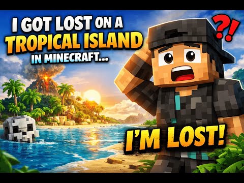 I Got Lost on a Tropical Island in Minecraft… 🌴😨 #minecraft #gaming #subscribe