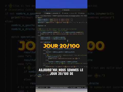 JOUR 20/100 Apprentissage de Python
