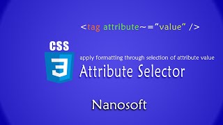 Learn CSS3 in Urdu _ Attribute selector & select their values _ Lecture #31 _ Nanosoft