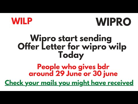 Wipro start sending Offer Letter for wipro wilp 2022 || WILP || Bdr or Step+ on 29 /30 june ||